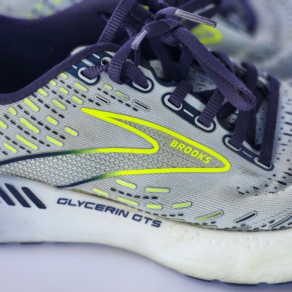 Brooks Glycerin GTS 20 Blue Women 8 Mesh Athletic Running Sneakers Workout S0056 - Picture 4 of 7